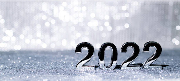 Happy new year 2022 background stock photo