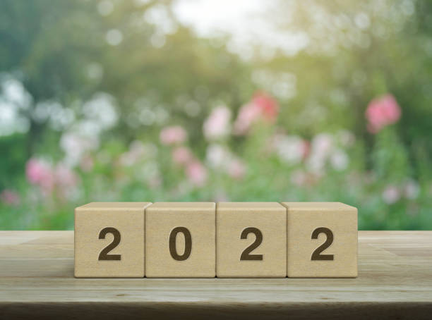 Happy new year 2022 cover concept stock photo