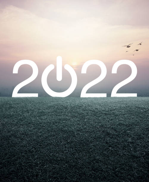 Happy new year 2022 cover concept stock photo
