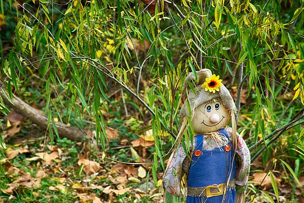 Happy Scarecrow stock photo