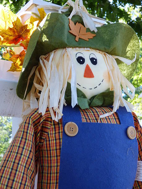 Happy Scarecrow stock photo