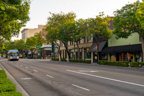 Harbor Boulevard in Fullerton, California stock photo