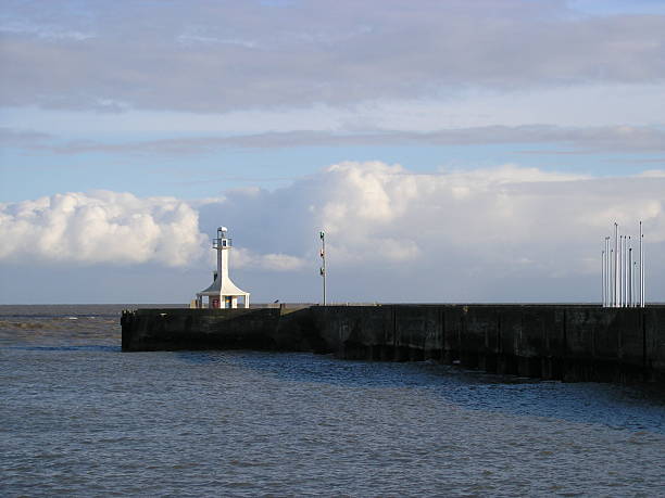 Harbour Entrance Harbour entrance at Lowestoft, England. skeable stock pictures, royalty-free photos & images