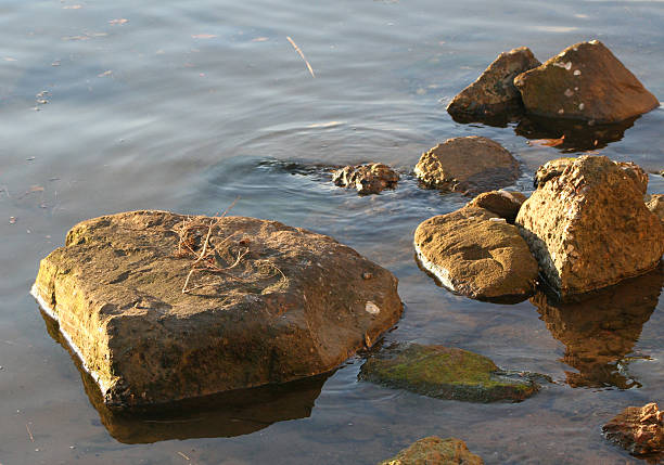 Harbour rocks stock photo