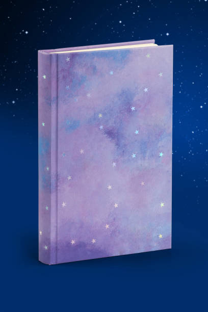 hardcover book of stars - clipping path stock photo