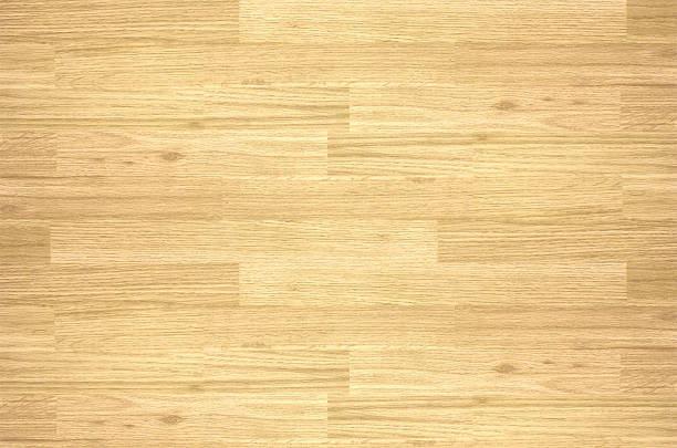 Hardwood Basketball Court Floor Viewed From Above Stock