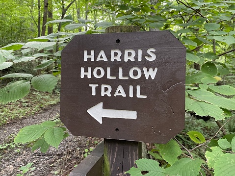 Harris Hollow Trail Sign - Shenandoah National Park