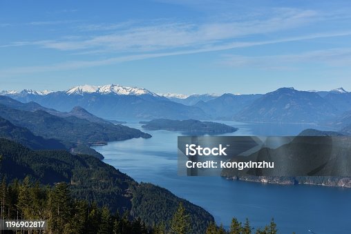 istock Harrison Lake viewed from top of Campbell Lake Trail 1196902817