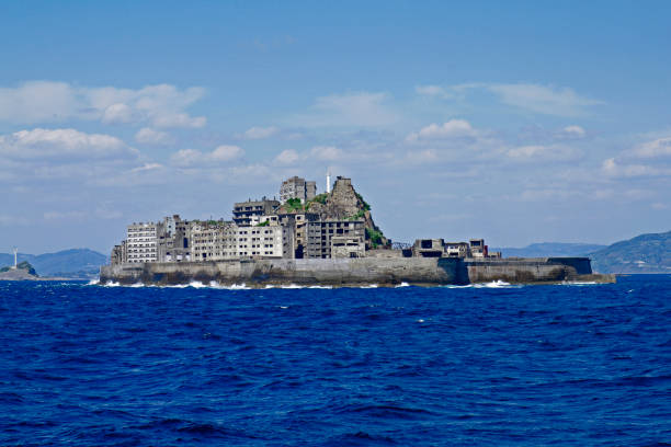 Hashima Island Battleship Island registered as a World Heritage Site hashima island stock pictures, royalty-free photos & images