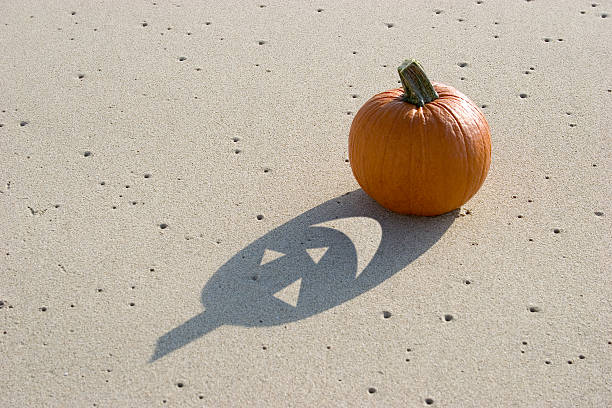 Haunted Pumpkin stock photo