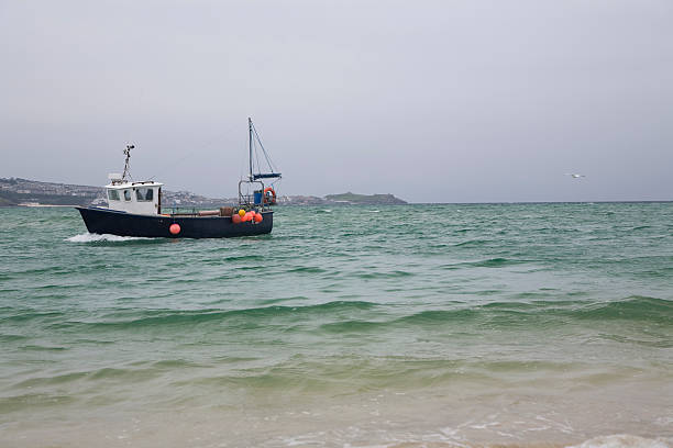Hayle fishing boat stock photo