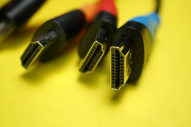 hdmi close up shot of hdmi plug adapter stock pictures, royalty-free photos & images