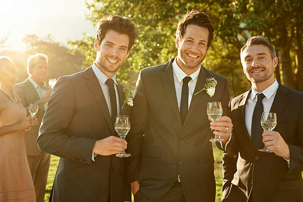 He could not help but to leave the crew Portrait of the groom and his best men after the wedding ceremonyhttp://195.154.178.81/DATA/i_collage/pu/shoots/784347.jpg best man stock pictures, royalty-free photos & images