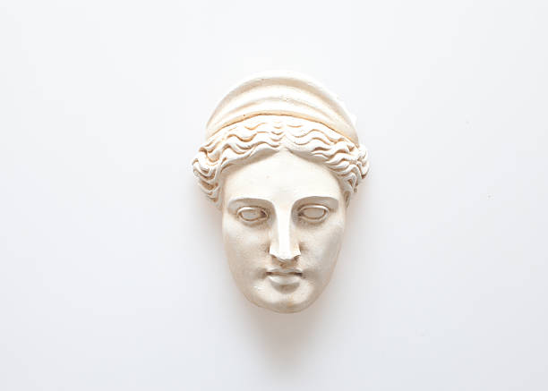 Head of Hera sculpture sculpture of Hera’s head isolated on white mount olympus stock pictures, royalty-free photos & images