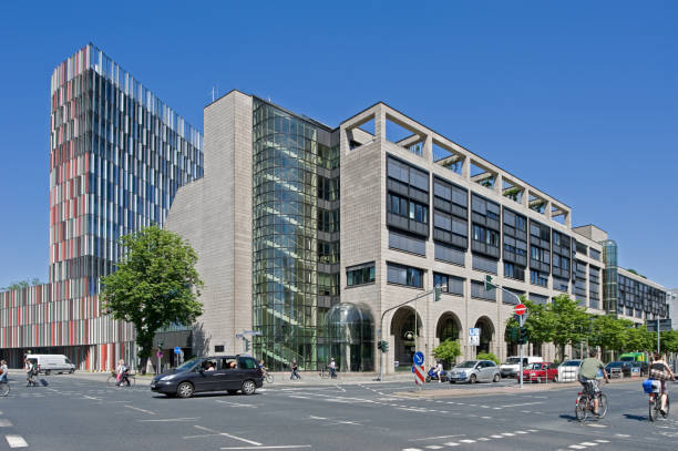 Headquarters of KfW Bankgroup, Kreditanstalt für Wiederaufbau, Frankfurt, Germany stock photo