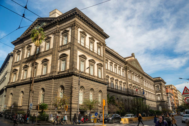 Headquarters of the University of Naples Federico II at Corso Umberto I. Founded in 1224 by Emperor Frederick II of Swabia, it is considered the oldest lay stock photo
