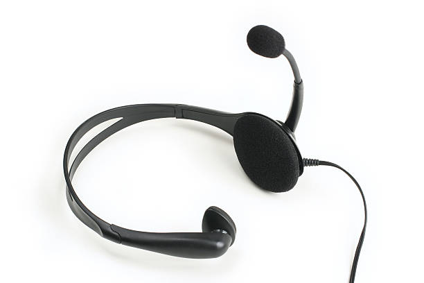 Headset Isolated on a White Background stock photo