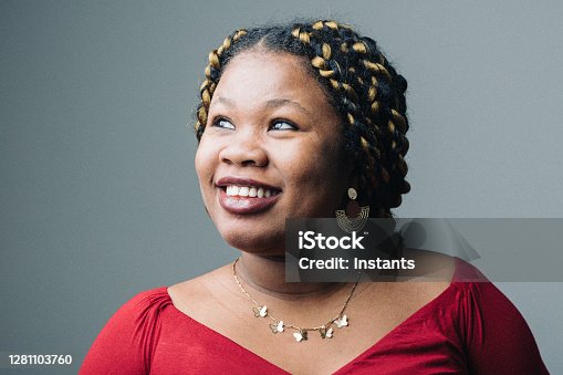 istock Headshot of a happy young pregnant woman, in all her beauty. 1281103760