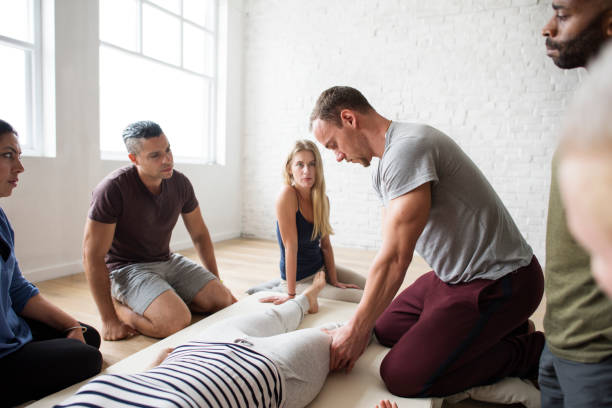 Health Wellness Massage Training Concept stock photo