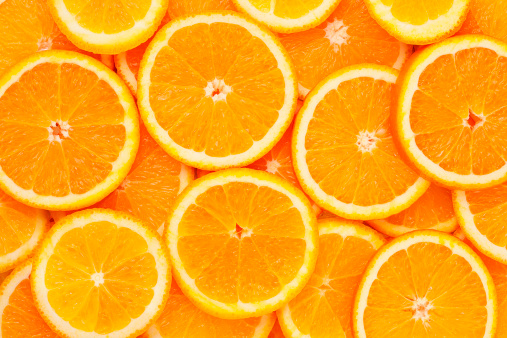 Healthy natural food, background. Orange