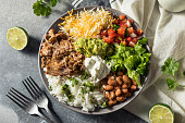 istock Healthy Homemade Mexican Carnitas Burrito Bowl 1352567277