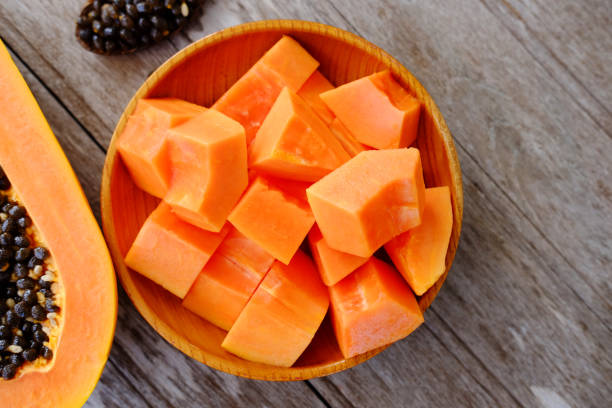 Healthy of papaya. stock photo