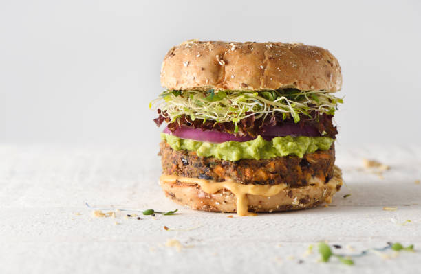 Healthy veggie burger stock photo