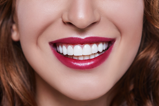 Healthy White Smile Close Up Beauty Woman With Perfect ...