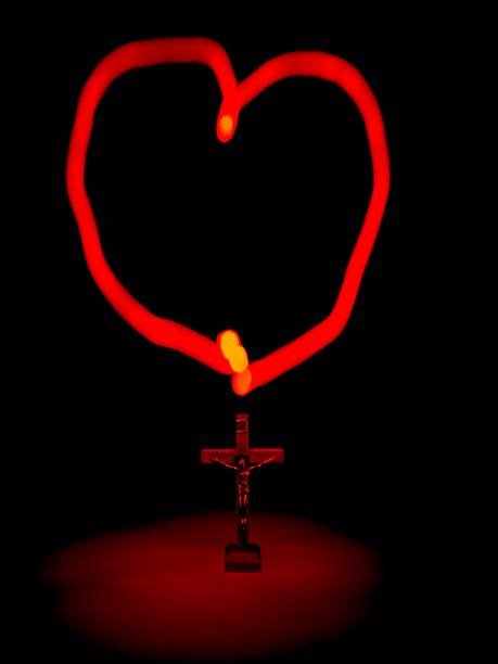 Heart cross  good friday stock pictures, royalty-free photos & images
