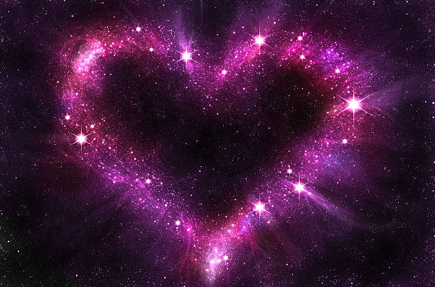 heart in space stock photo