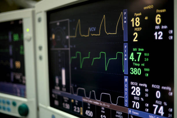 heart rate machine stock photo