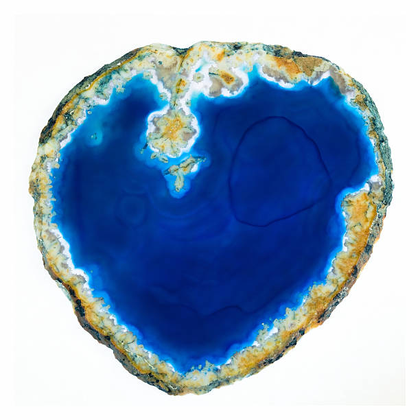 Heart Shaped Blue Stone stock photo