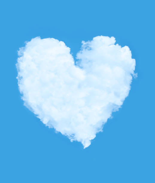 Heart shaped cloud stock photo