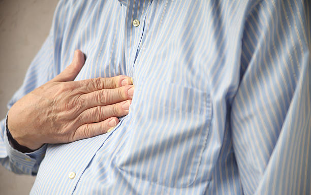 heartburn pain stock photo