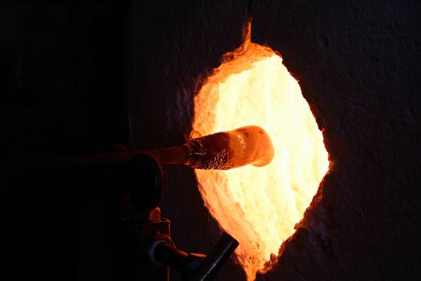 heating glass stock photo