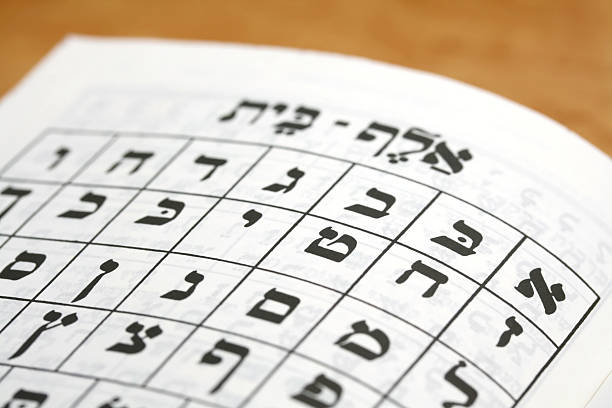 Hebrew Alphabet stock photo