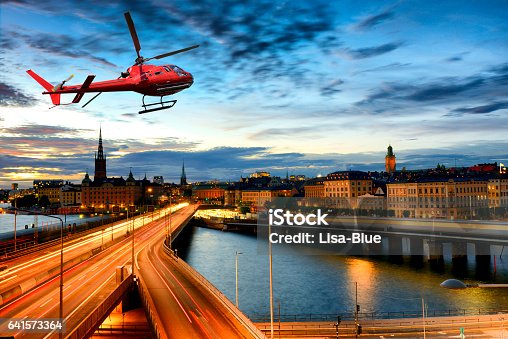 istock Helicopter tour over Stockholm 641573364