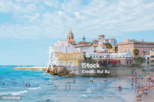 istock Hello from Sitges, a Costa Brava seaside town in Catalonia 1331520488