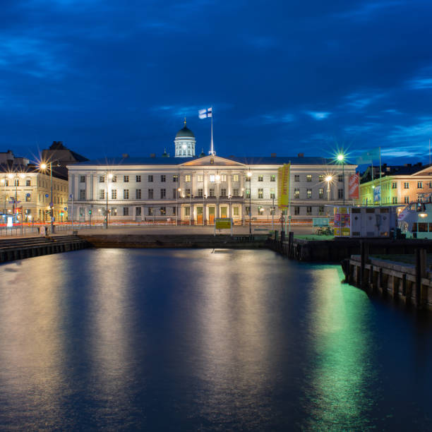 Helsinki by Night stock photo