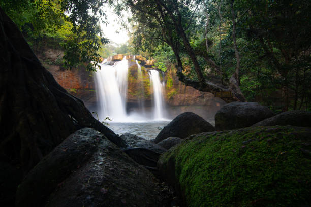 Heo Suwat Waterfall stock photo