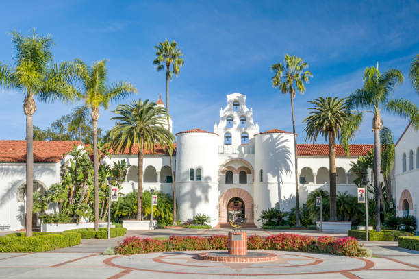 Hepner Hall on the Campus of San Diego State University stock photo