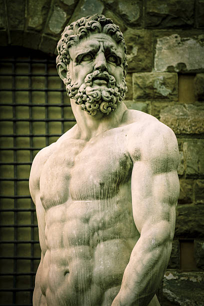 Hercules and Cacus Hercules and Cacus , Baccio Bandinelli's sculpture in Florence, Italy michelangelo artist stock pictures, royalty-free photos & images