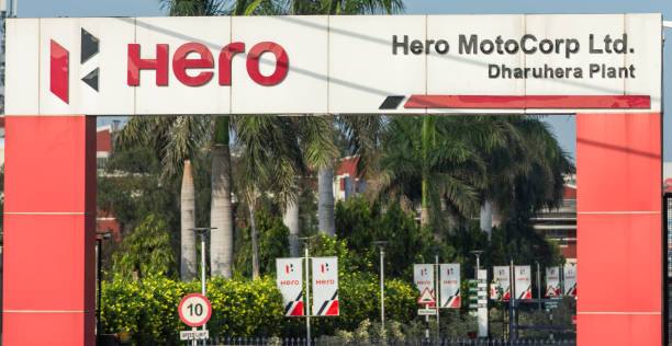 Hero Motocorp Ltd. Indian motorcycle and scooter manufacturing plant in Dharuhera, India Dharuhera, Haryana / India - September 28, 2019: Hero Motocorp Ltd. Indian motorcycle and scooter manufacturing plant in Dharuhera, India haryana stock pictures, royalty-free photos & images