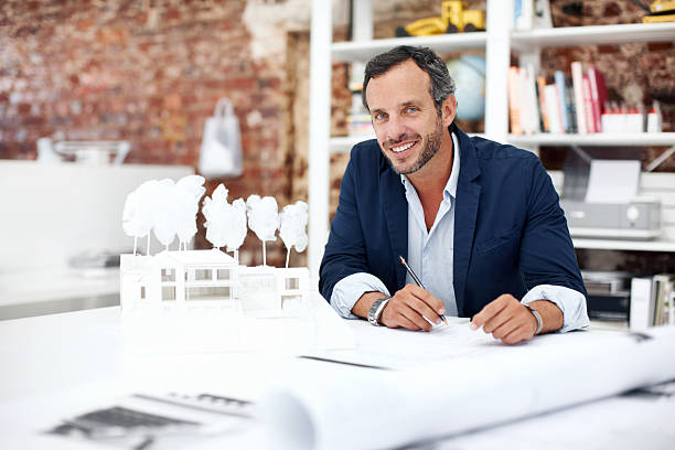 He's a talented architect stock photo