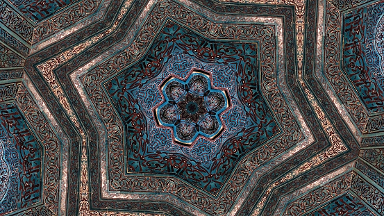 Digitally Created from the Altar of Eşrefoğlu Mosque in Konya, Turkey