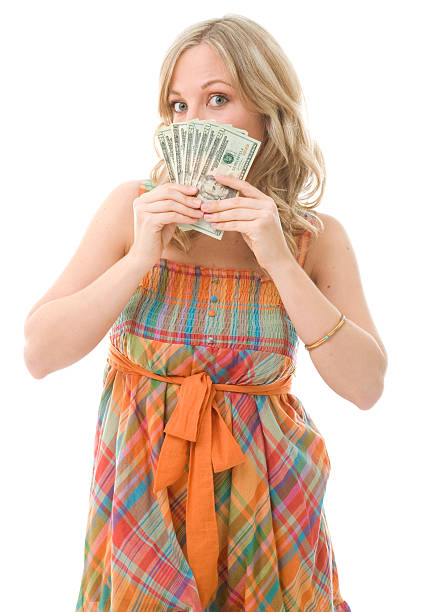 Hide Behind the Money stock photo