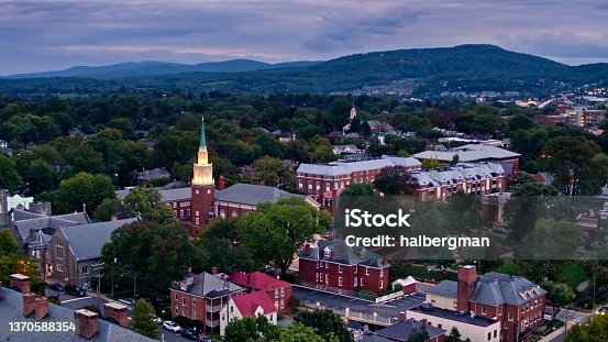 istock High Aerial Shot of Downtown Charlottesville, Virginia with Market Street Park 1370588354