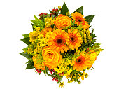 istock High angle view of isolated autumnal flowers bouquet 1334659719