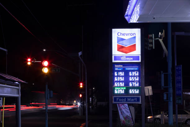 High Gas Prices at the Pump stock photo