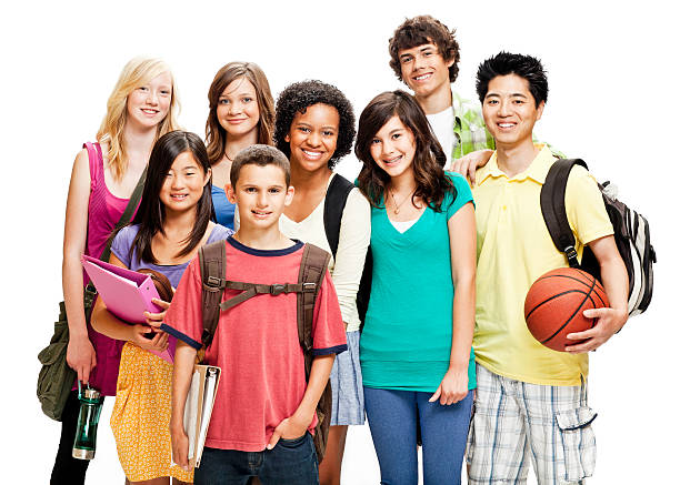 High School Students - Isolated stock photo